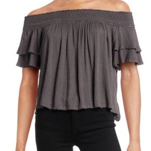 Free People Plum Strapless Bohemian Styled Top
